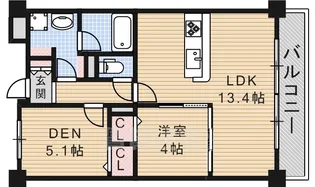 大阪府高槻市緑町【マンション】の間取り