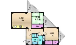 ブルグ清涼【4階】の間取り