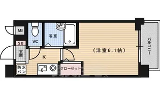 プレサンス京都四条烏丸【6階】の間取り