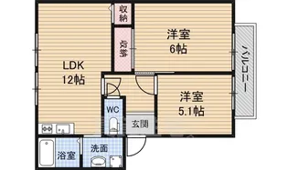 ラ・フォーレ2番街【1階】の間取り