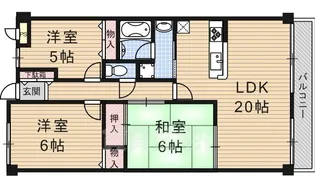 ライオンズマンション桃山南口【7階】の間取り