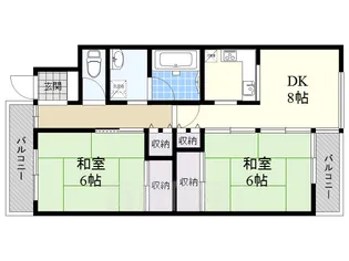大阪府高槻市栄町4丁目【マンション】の間取り
