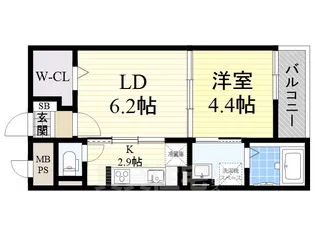 大阪府泉大津市池浦町1丁目【マンション】の間取り