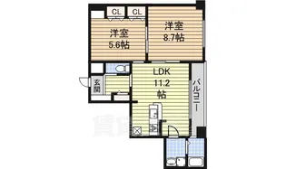 Trusty千種南【5階】の間取り