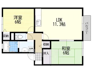 セジュール壱番館K【2階】の間取り