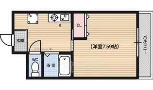 エリーフラッツ西洞院【3階】の間取り