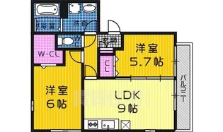 大阪府堺市北区新金岡町5丁【アパート】の間取り