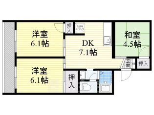 セジュール高井【2階】の間取り