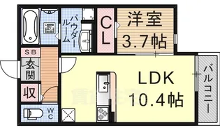 シャルマントリシティ【1階】の間取り