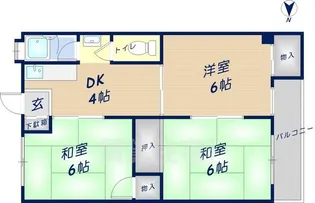 徳野コーポ【2階】の間取り