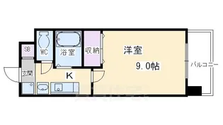 ハウスセゾン御所南【16階】の間取り