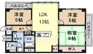 パークヒルズ潮【2階】の間取り