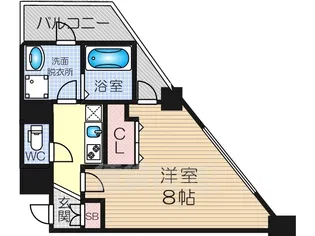 エスカーサ大阪WEST【7階】の間取り