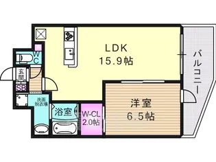 ヴィーブル駒川Ferio【202号室】の間取り