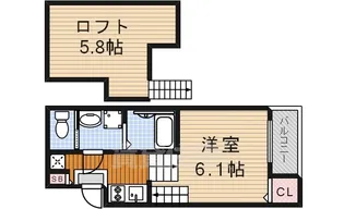 吹上パークタワー31F【1階】の間取り