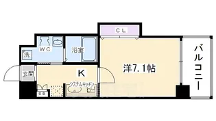HF四条河原町レジデンス(エイチエフ)【7階】の間取り