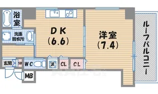 瑠璃甲東園【3階】の間取り