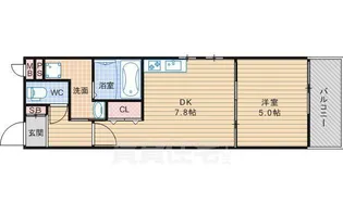 大阪府大阪市住吉区山之内1丁目【アパート】の間取り