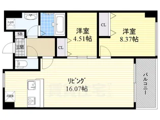グラン・アベニュー栄【12階】の間取り