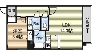レジディア久屋大通2【6階】の間取り