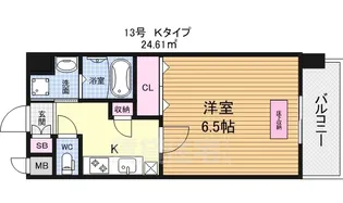スプランディッド新大阪DUE【7階】の間取り