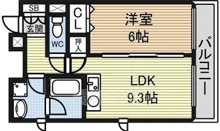 ロータス亀島【4階】の間取り