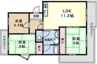 大阪府吹田市清水【マンション】の間取り
