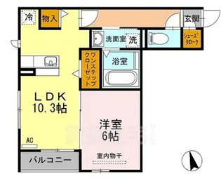 エポラール東別院【1階】の間取り