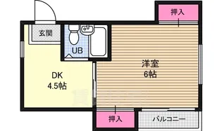 アヴァンツァーレ上新庄【4階】の間取り