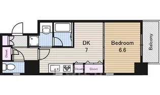 レジディア高岳【4階】の間取り