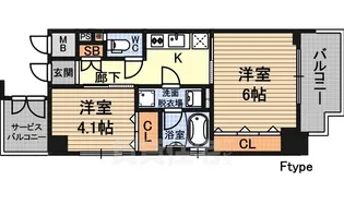 エステムコート新大阪10ザ・ゲート【7階】の間取り