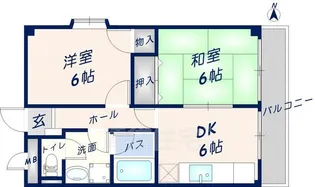 ヤマキヨハイツ【301号室】の間取り