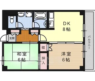 第32オーシャンハイツ【14階】の間取り