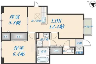ストレリチアオーガスタ【1階】の間取り