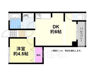 1DKの間取り画像