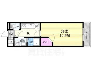 Uni E’terna 京都壬生【4階】の間取り