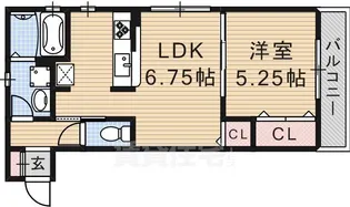 大阪府茨木市上野町【アパート】の間取り