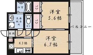 DETOM-1東福寺【3階】の間取り