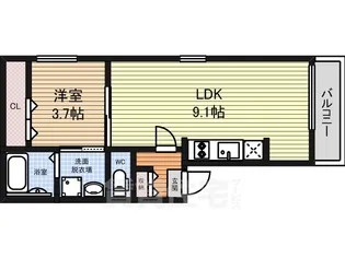 コンパートハウス大曽根【3階】の間取り