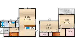 渚西テラスハウス【1階】の間取り