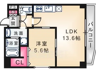ドリームコート武庫川【4階】の間取り