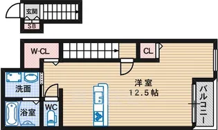 大阪府大阪市東住吉区住道矢田2丁目【アパート】の間取り