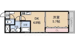 大阪府堺市堺区宿院町西3丁【マンション】の間取り