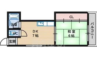 コーポラスサニー【4階】の間取り