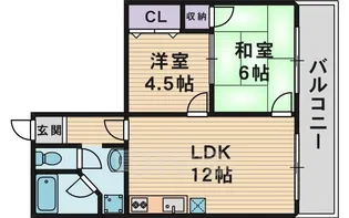 高殿マンション【4階】の間取り