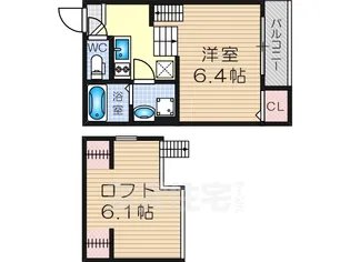 HR西三国【103号室】の間取り