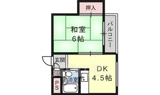 オリタマンション【4階】の間取り