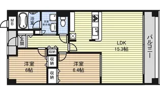 ラ・パス大井橋【4階】の間取り