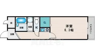 ISハイツ西中島【4階】の間取り
