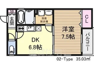 KTIレジデンス西中島【3階】の間取り